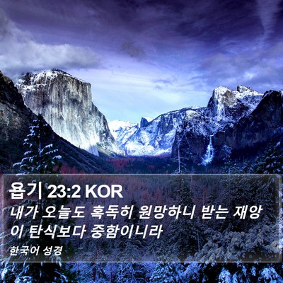 욥기 23:2 KOR Bible Verse Image
