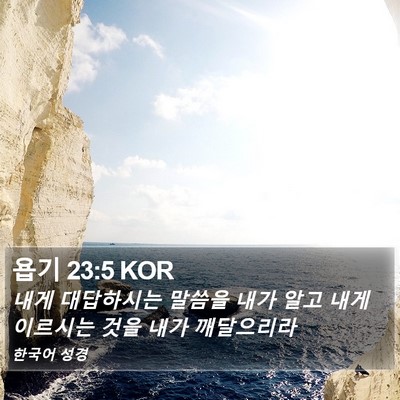 욥기 23:5 KOR Bible Verse Image