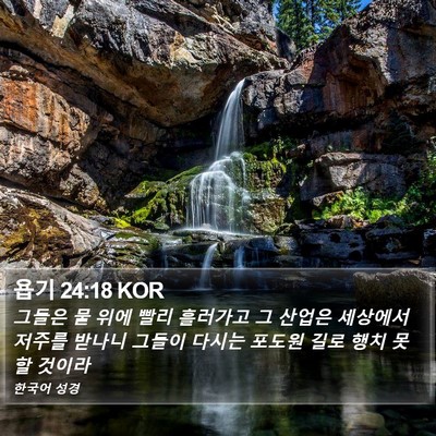 욥기 24:18 KOR Bible Verse Image