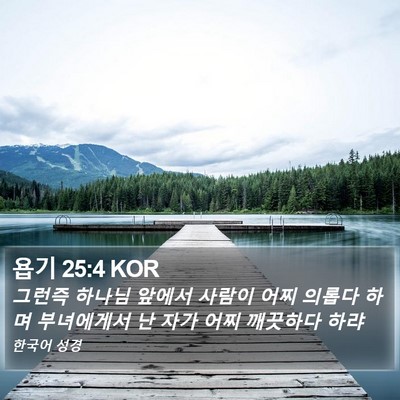 욥기 25:4 KOR Bible Verse Image