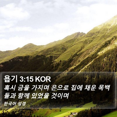 욥기 3:15 KOR Bible Verse Image