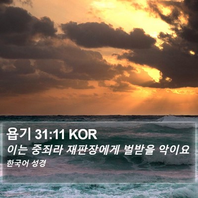 욥기 31:11 KOR Bible Verse Image