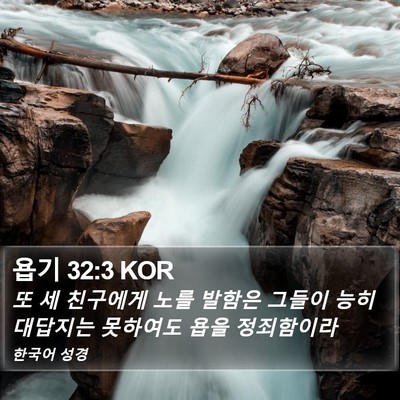 욥기 32:3 KOR Bible Verse Image