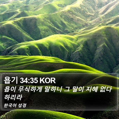 욥기 34:35 KOR Bible Verse Image