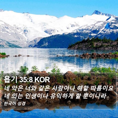 욥기 35:8 KOR Bible Verse Image