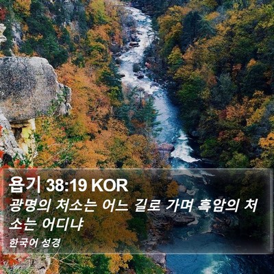 욥기 38:19 KOR Bible Verse Image