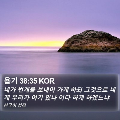 욥기 38:35 KOR Bible Verse Image