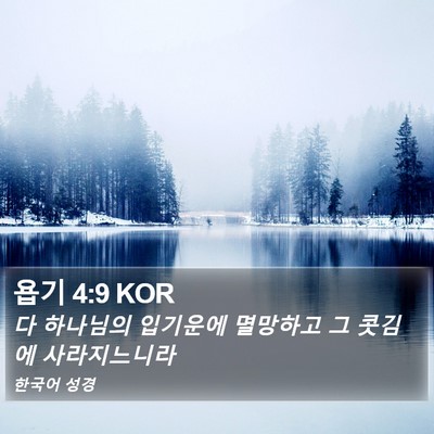 욥기 4:9 KOR Bible Verse Image