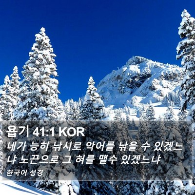 욥기 41:1 KOR Bible Verse Image