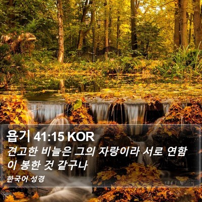 욥기 41:15 KOR Bible Verse Image