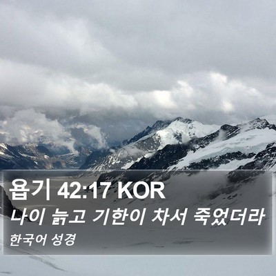 욥기 42:17 KOR Bible Verse Image