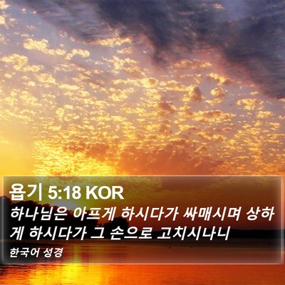 욥기 5:18 KOR Bible Verse Image