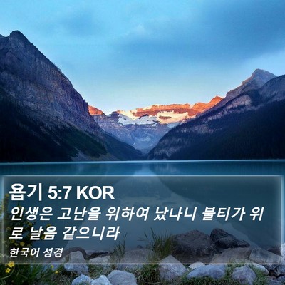 욥기 5:7 KOR Bible Verse Image