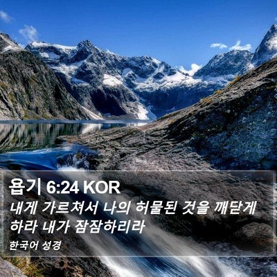 욥기 6:24 KOR Bible Verse Image