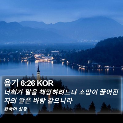 욥기 6:26 KOR Bible Verse Image