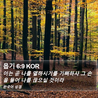 욥기 6:9 KOR Bible Verse Image