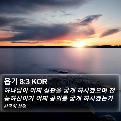 욥기 8:3 KOR Bible Verse Image