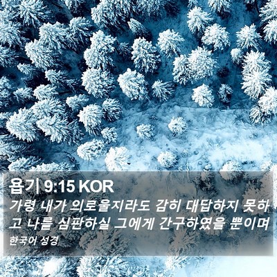 욥기 9:15 KOR Bible Verse Image