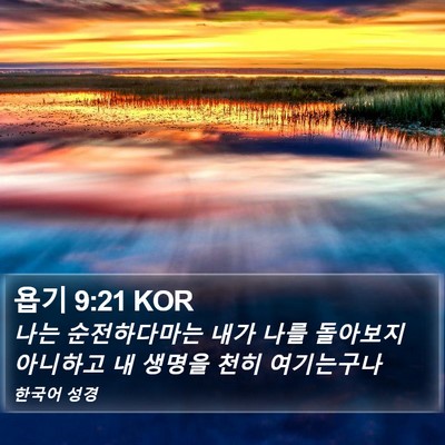 욥기 9:21 KOR Bible Verse Image
