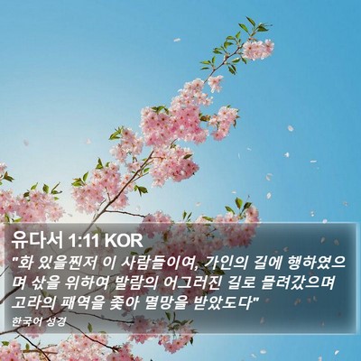 유다서 1:11 KOR Bible Verse Image