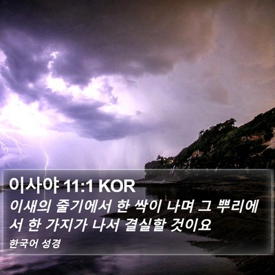이사야 11:1 KOR Bible Verse Image