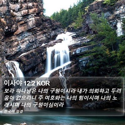 이사야 12:2 KOR Bible Verse Image
