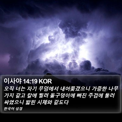 이사야 14:19 KOR Bible Verse Image