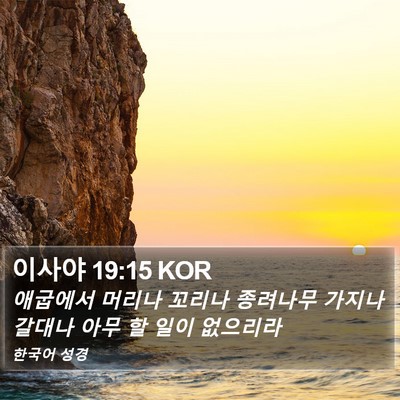 이사야 19:15 KOR Bible Verse Image