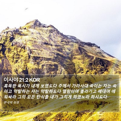 이사야 21:2 KOR Bible Verse Image