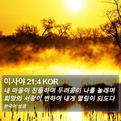 이사야 21:4 KOR Bible Verse Image