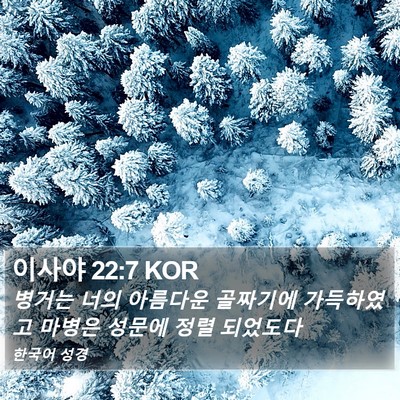 이사야 22:7 KOR Bible Verse Image