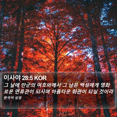 이사야 28:5 KOR Bible Verse Image