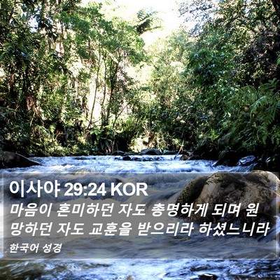 이사야 29:24 KOR Bible Verse Image