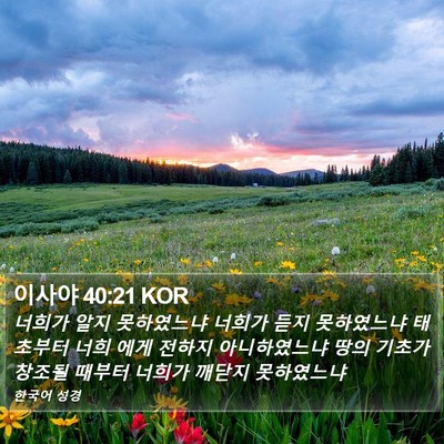 이사야 40:21 KOR Bible Verse Image