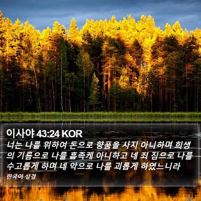 이사야 43:24 KOR Bible Verse Image