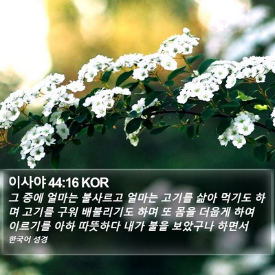 이사야 44:16 KOR Bible Verse Image