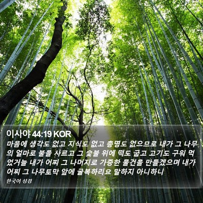 이사야 44:19 KOR Bible Verse Image