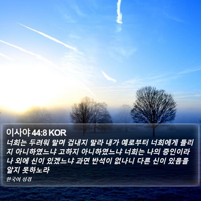 이사야 44:8 KOR Bible Verse Image