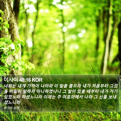 이사야 48:16 KOR Bible Verse Image