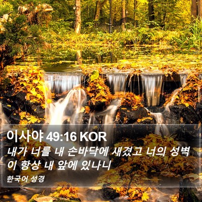 이사야 49:16 KOR Bible Verse Image