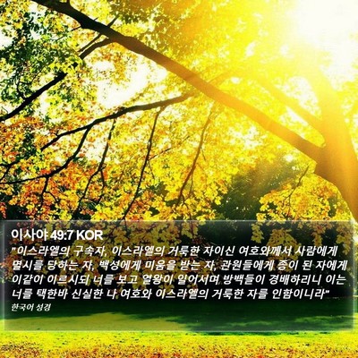 이사야 49:7 KOR Bible Verse Image