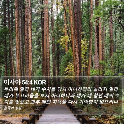 이사야 54:4 KOR Bible Verse Image