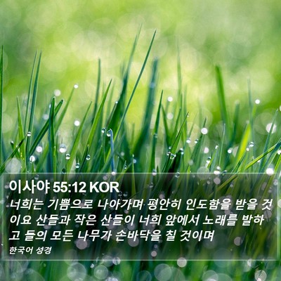 이사야 55:12 KOR Bible Verse Image