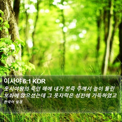 이사야 6:1 KOR Bible Verse Image