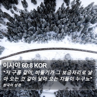 이사야 60:8 KOR Bible Verse Image