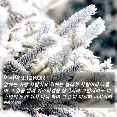 이사야 9:12 KOR Bible Verse Image