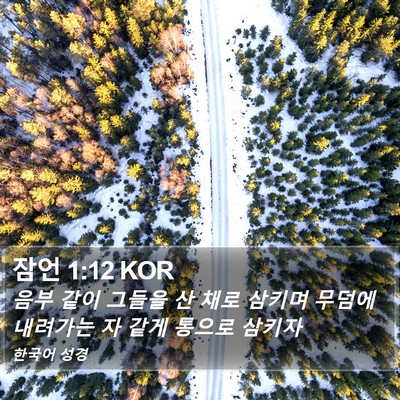 잠언 1:12 KOR Bible Verse Image