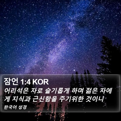 잠언 1:4 KOR Bible Verse Image