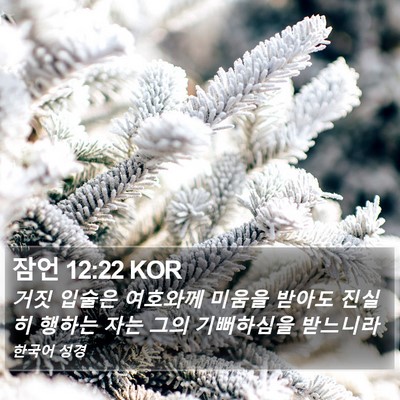 잠언 12:22 KOR Bible Verse Image