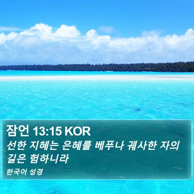 잠언 13:15 KOR Bible Verse Image